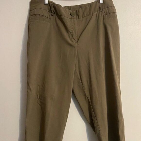 Dalia Collection Women Green Capri pants, size 14W - Picture 1 of 3